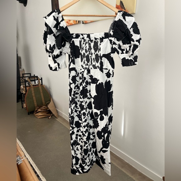NWT Christopher John Rogers x Target Floral Puff Sleeve Midi Dress - Picture 5 of 7